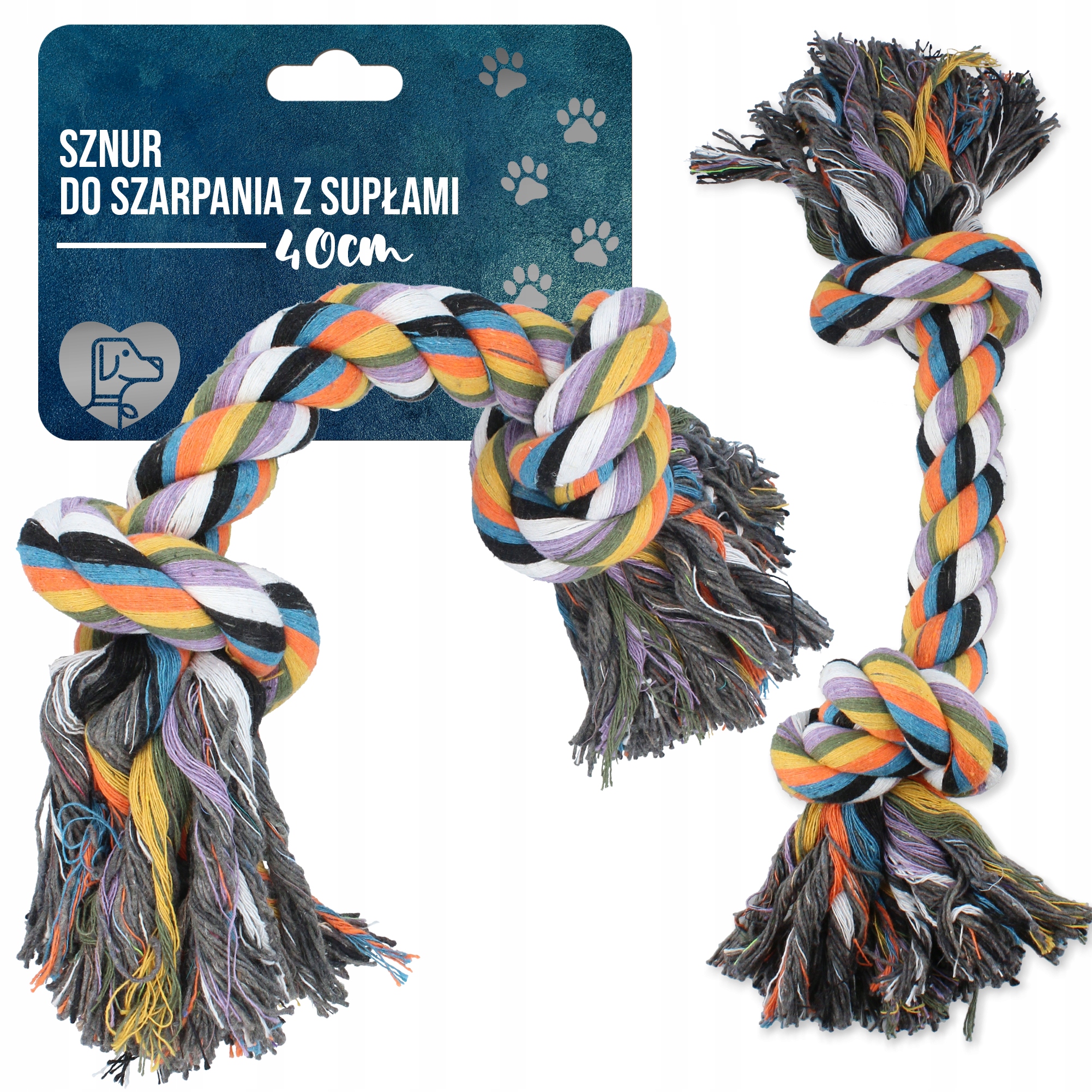 

Szarpak Gryzak Bawełniany Sznur Dużego Psa 40 cm