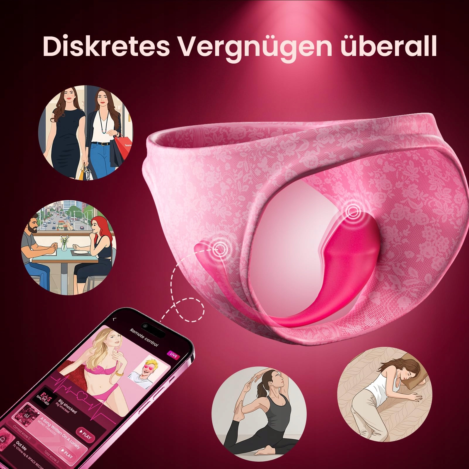 CACUOLA KI-Sync Wibrator Dla Kobiet i Par APP Sterowany 10 Trybów Cichy — miniatura 4