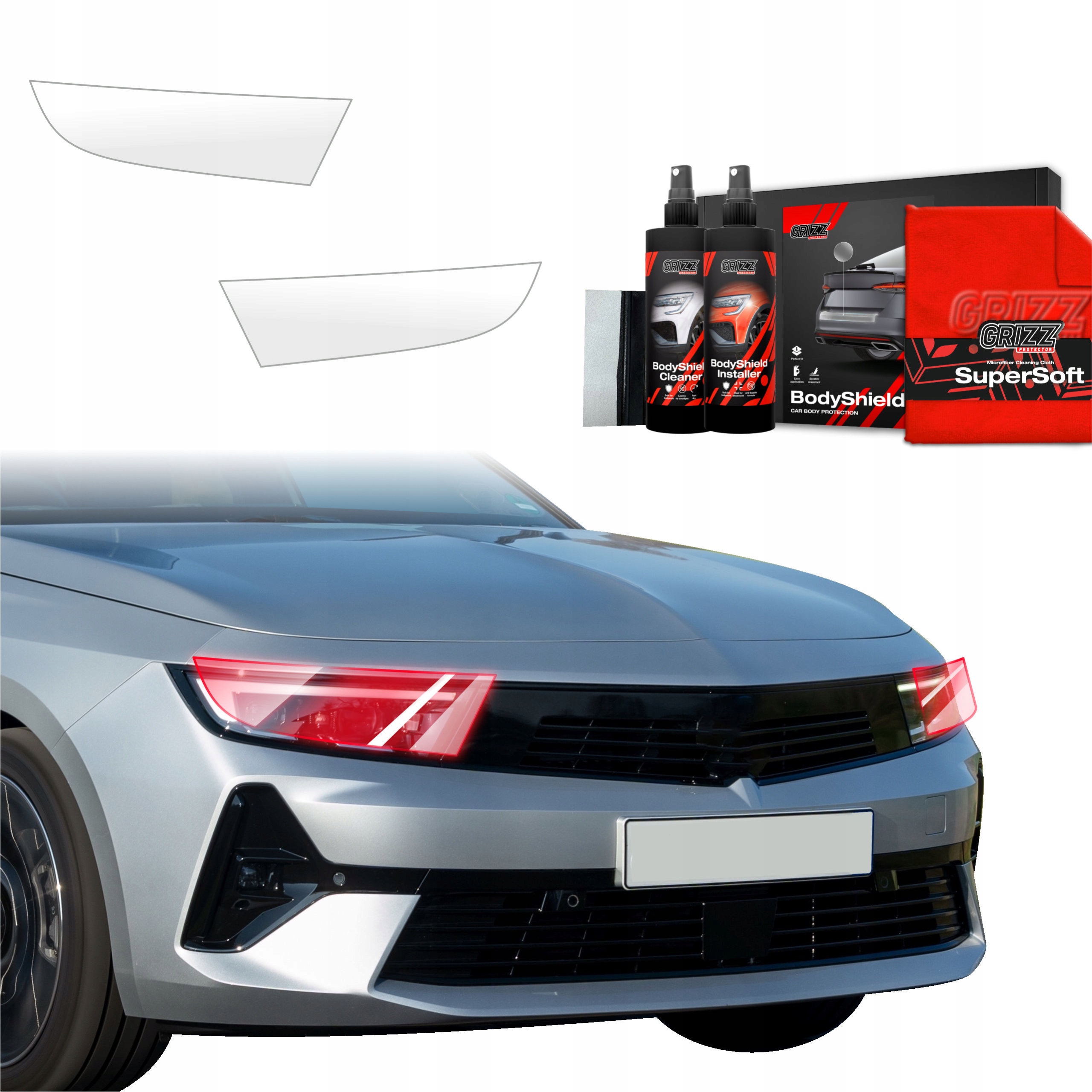 2v1 Fólie Ppf dýha na lampy pro Opel Astra (2021-2024) Grizz