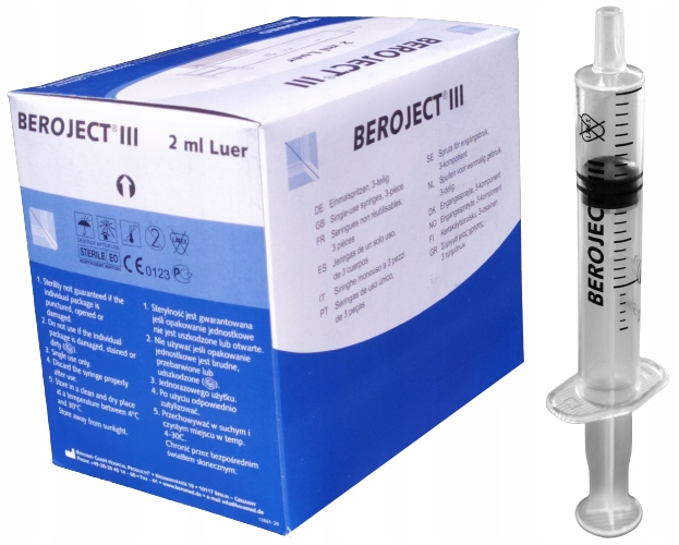

Strzykawki 3 Częściowe Luer 2ml 100 szt
