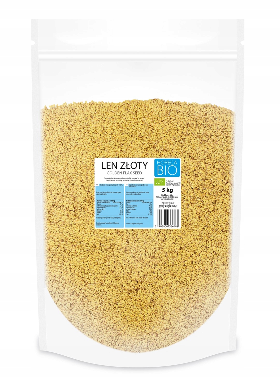 Len Złoty (siemię Lniane) Bio 5 kg Horeca (bio Planet)