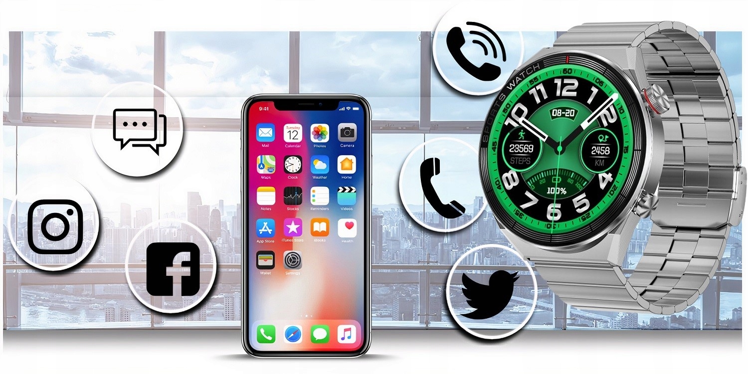 SMARTWATCH MĘSKI ROZMOWY MENU PL SPORTOWY KROKI Rodzaj smartwatch