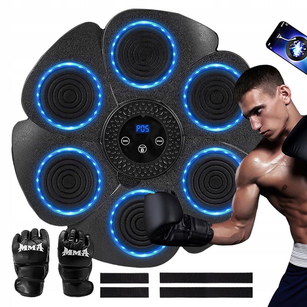 Muzyczny Bokser Bluetooth W Treningowym Ściana Bokserska Rękawice