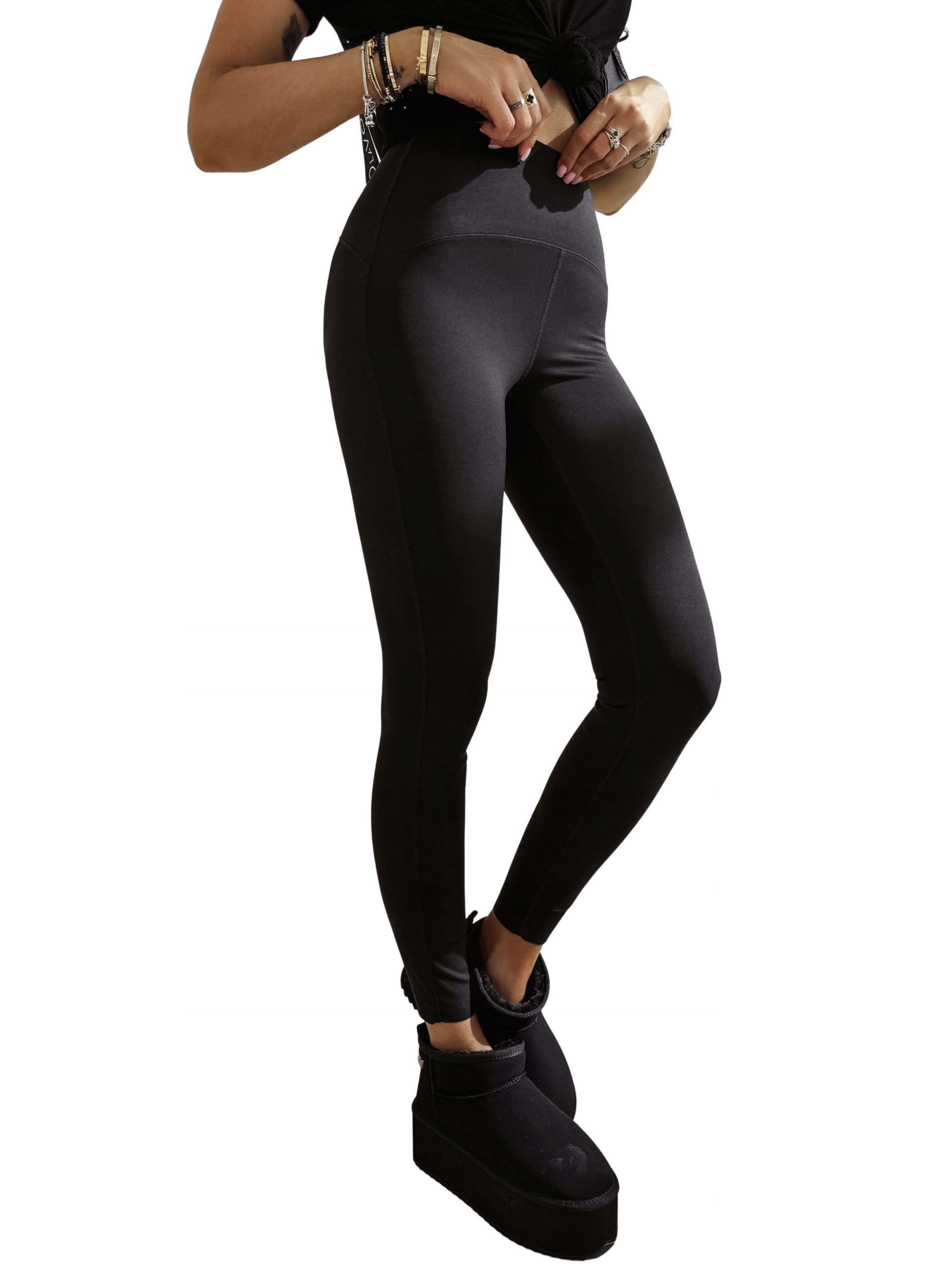 Dámské legíny Macreel OlaVoga Olv s vysokým pasem černé Xs