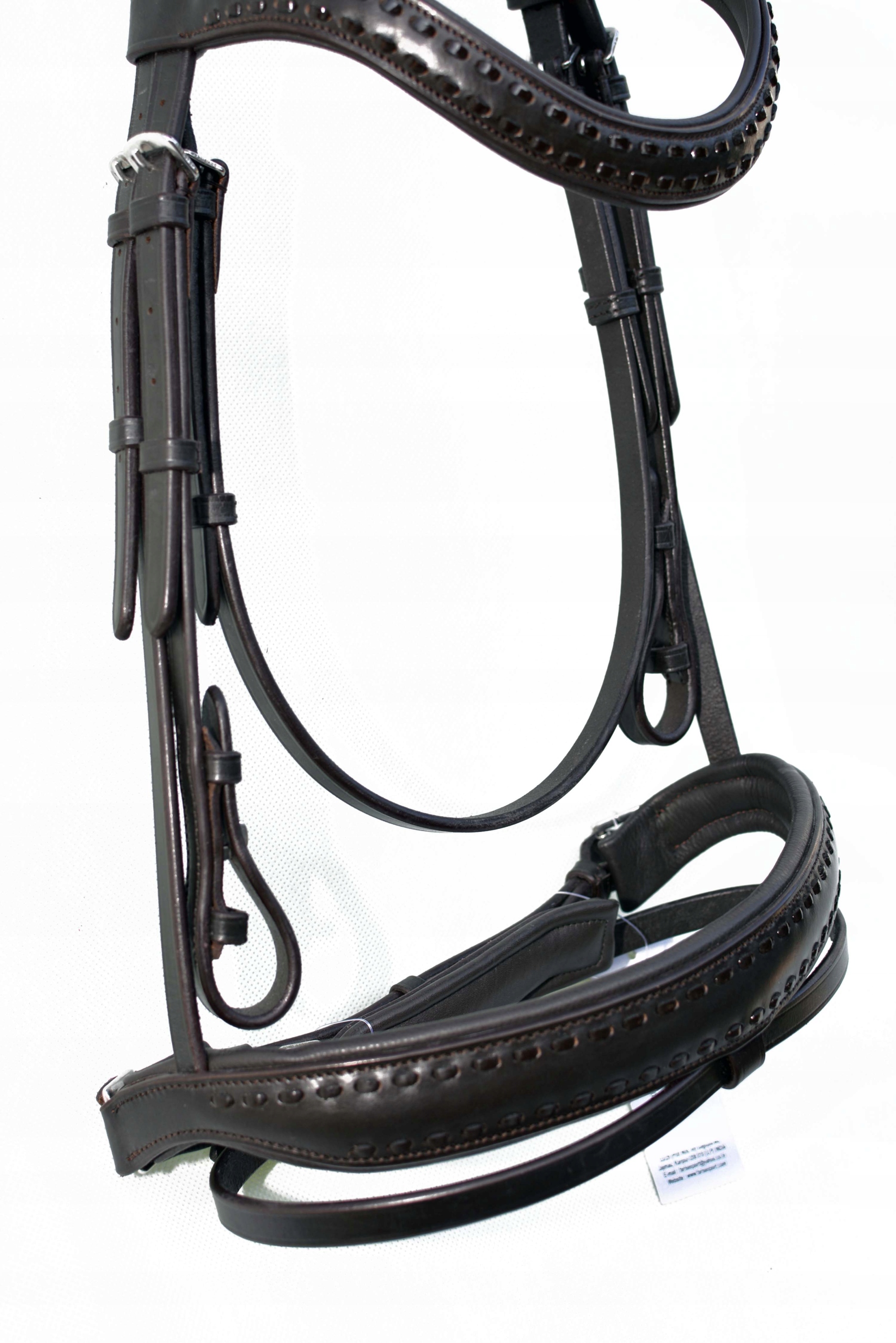 Ogłowie Anatomiczne Profilowane Skóra Premium Roz. Full