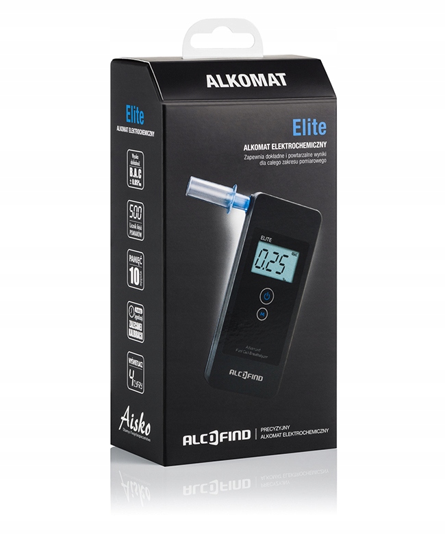 Alkomat AlcoFind Elite kalibracje pokrowiec Brand AlcoFind