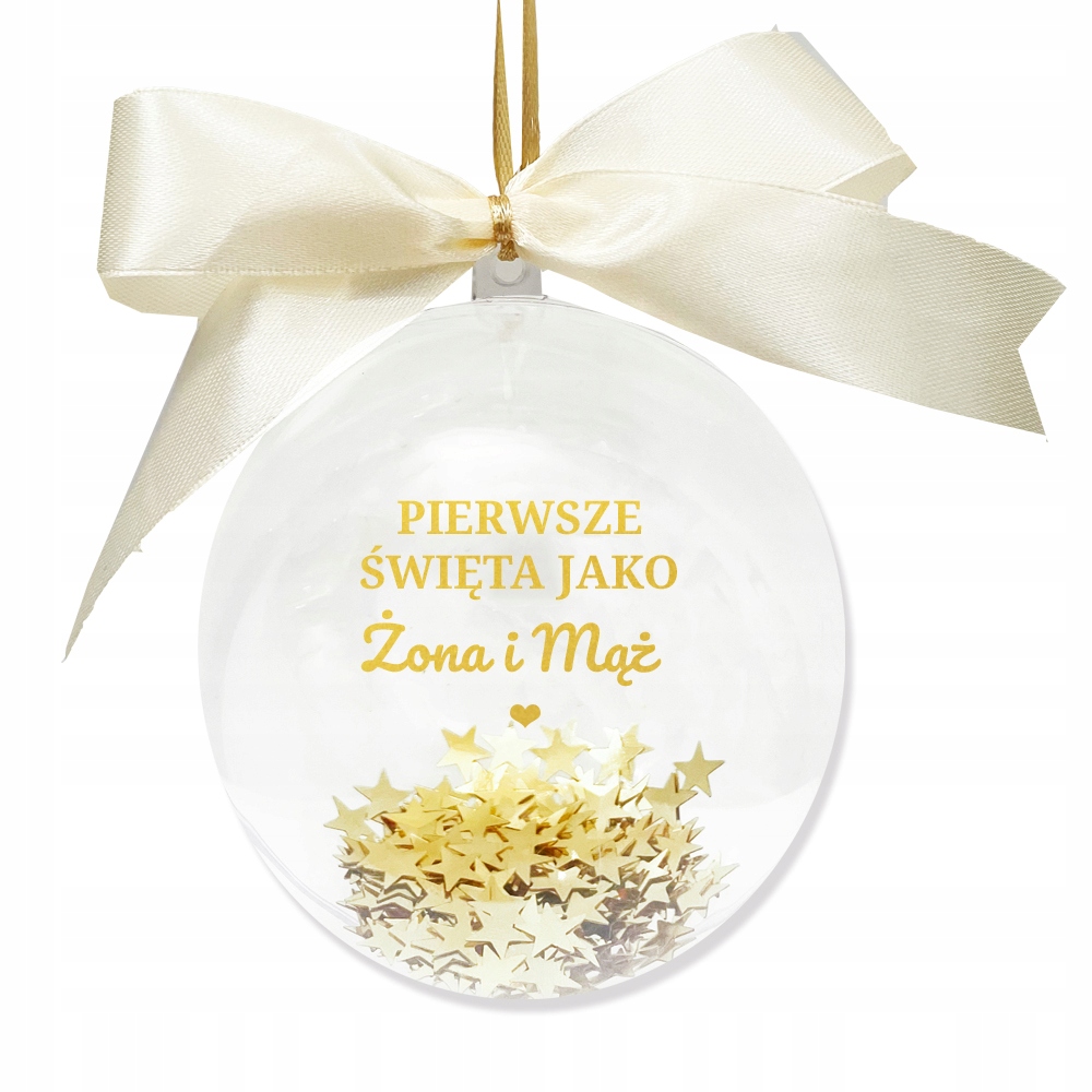 

Bombka Pierwsze święta mąż i żona na choinkę
