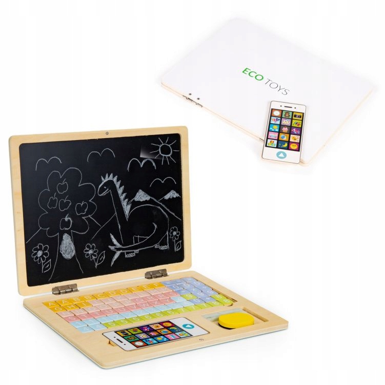 

Tablica edukacyjna magnetyczna laptop litery cyfry