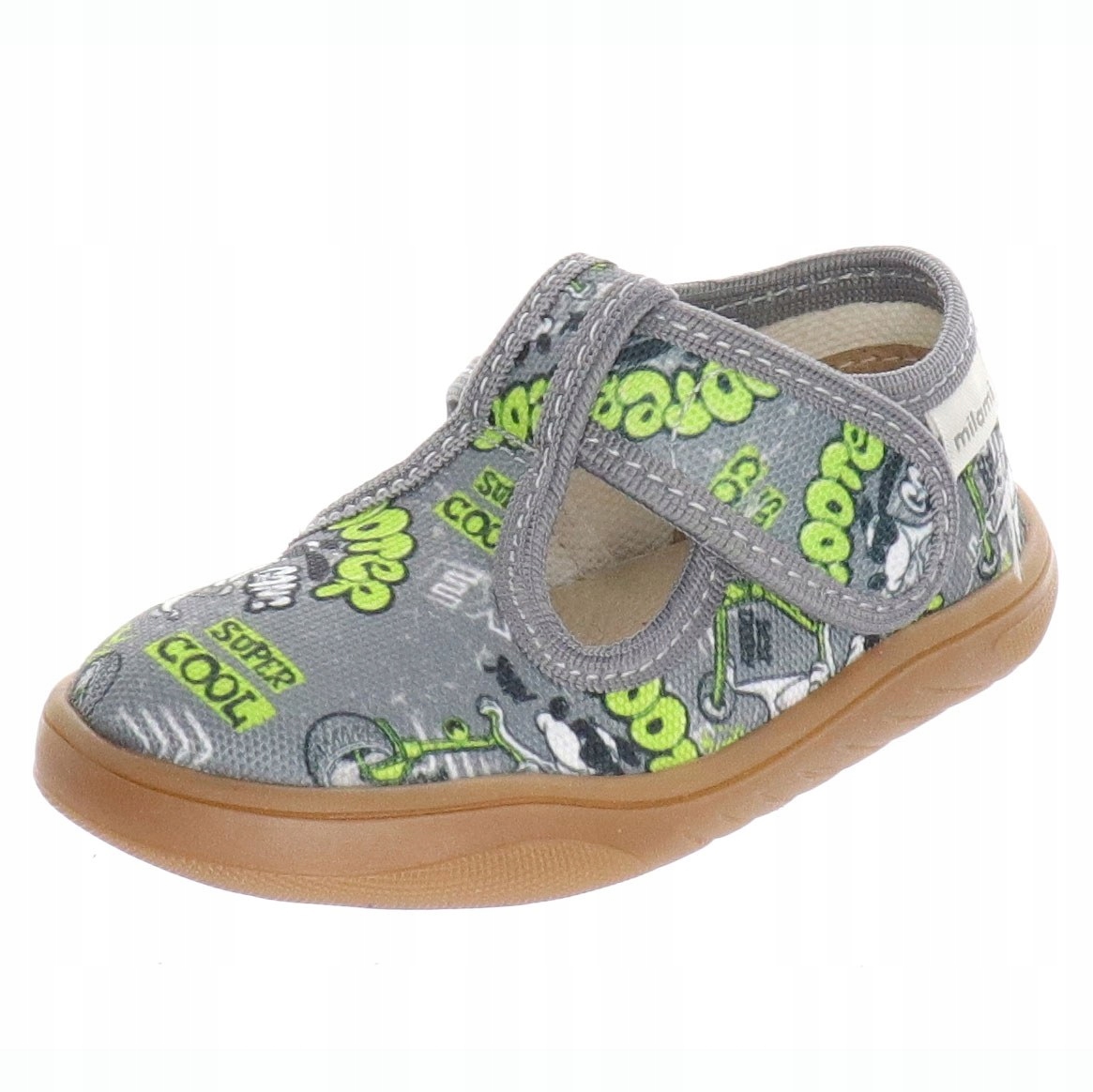 Pantofle Dziecięce Trampki Kapcie Barefoot Milami Trend Grey Scooter R.28