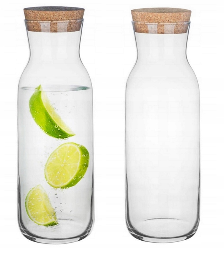 

Szklana Karafka Dzbanek Naturalny Korek 1L