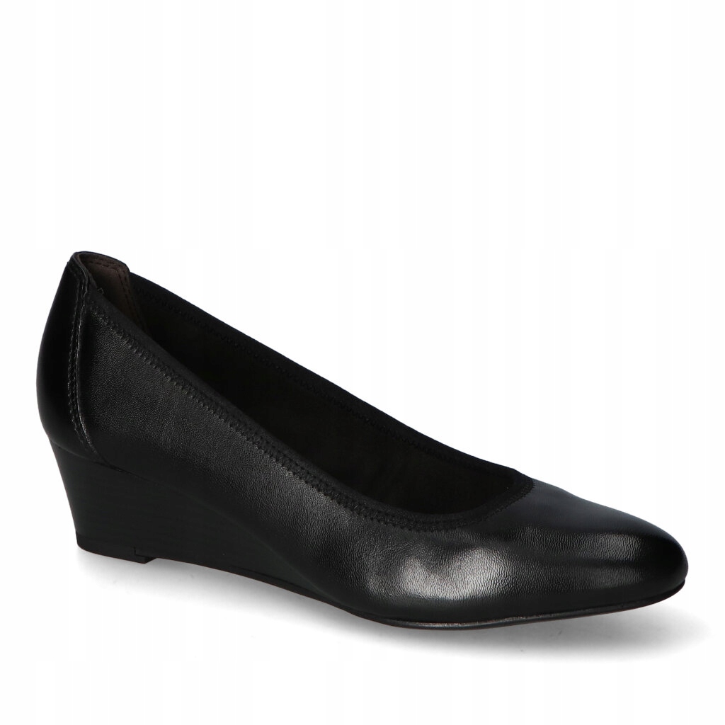 Kotníkové boty na platformě Tamaris 1-22320-42/003 Černé lícové 40