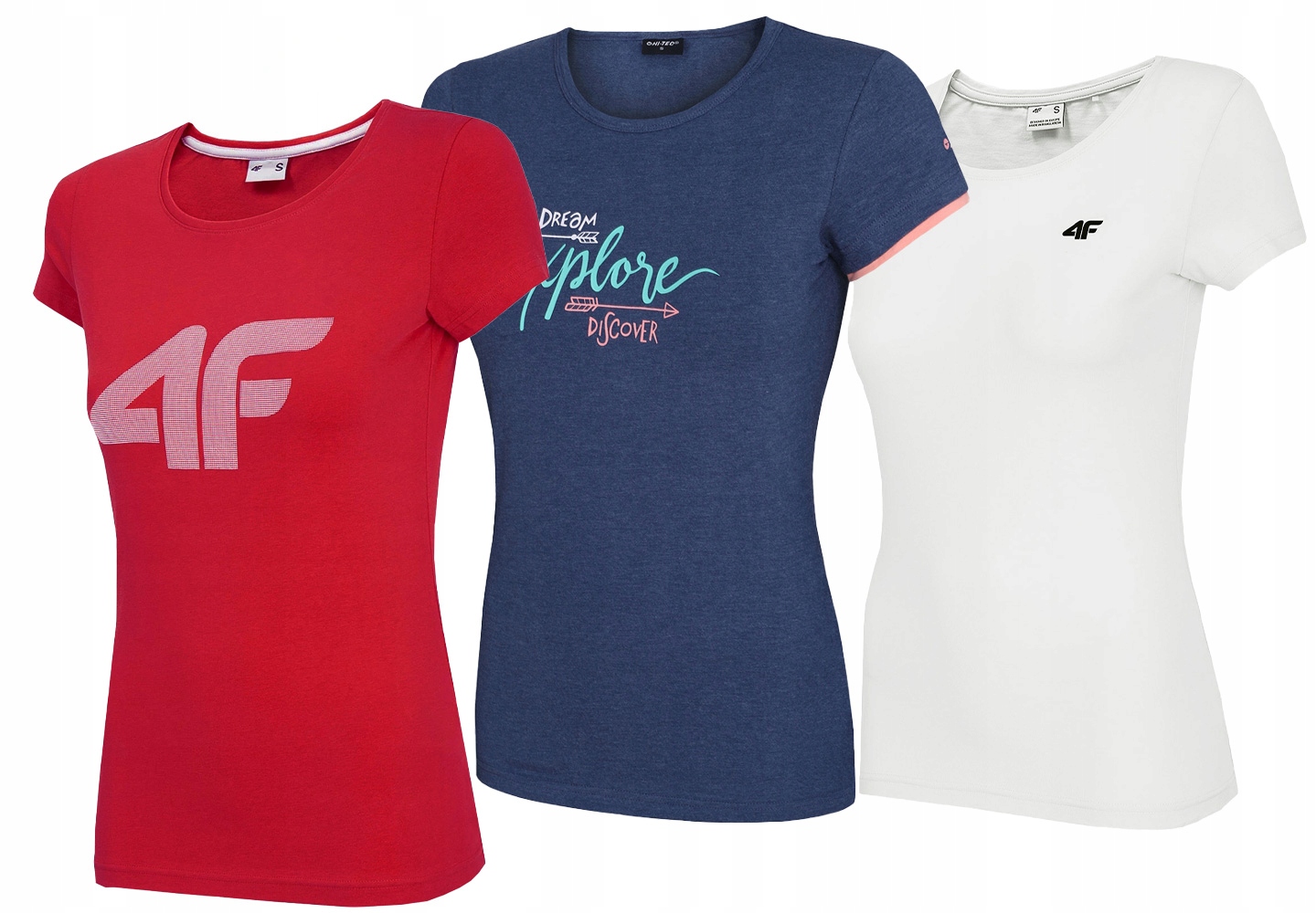 

4F Hi-tec Koszulka Damska T-shirt Zestaw 3 Sztuk