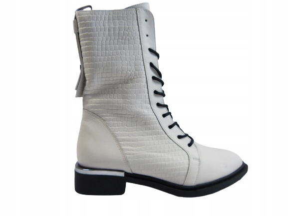 Popelavé dámské kotníkové boty kozačky šněrovací boty kožené boty Karino 37