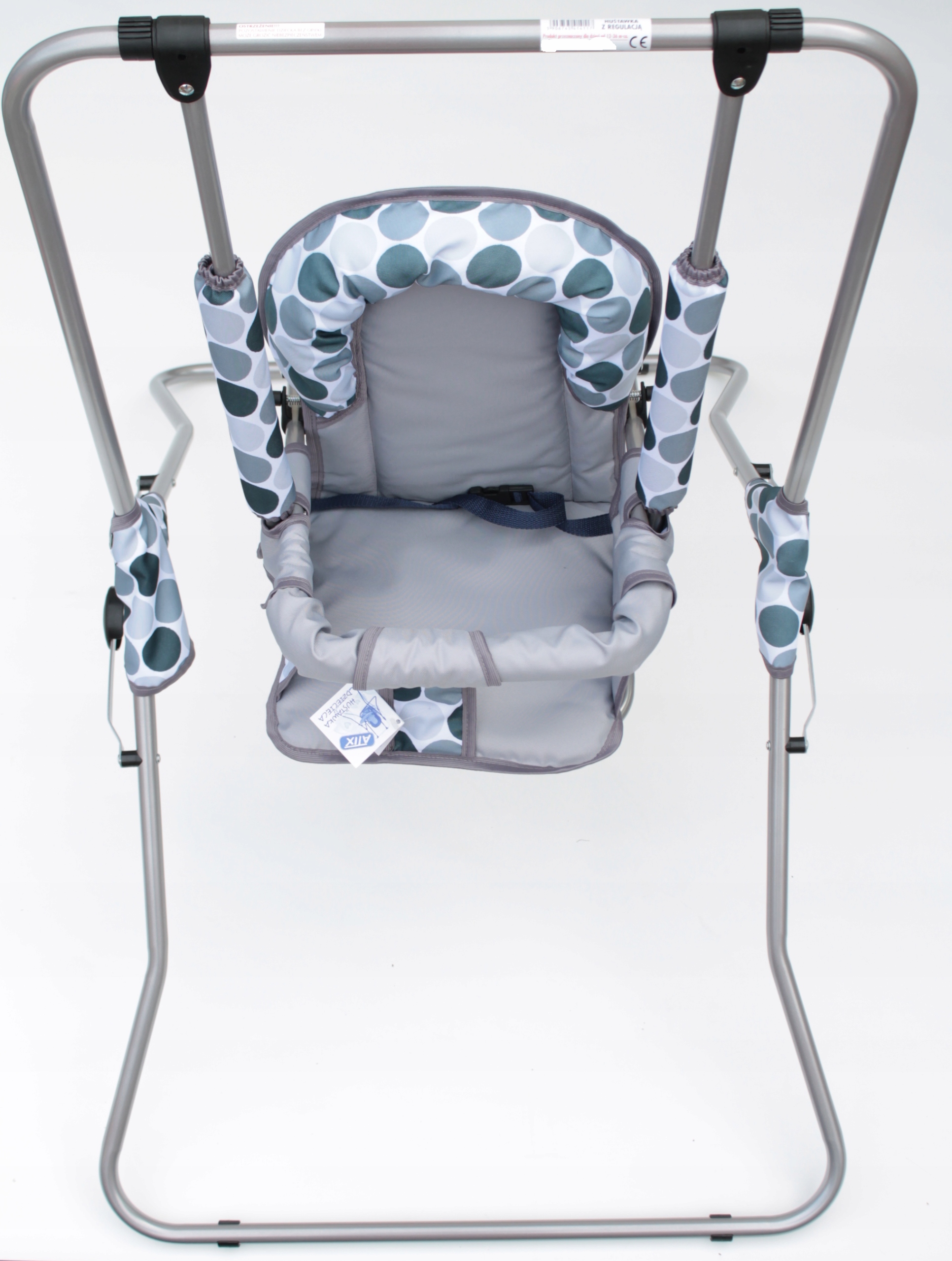 POLSKA HUŚTAWKA DZIECIĘCA REGUL. OPARCIA SKŁADANA