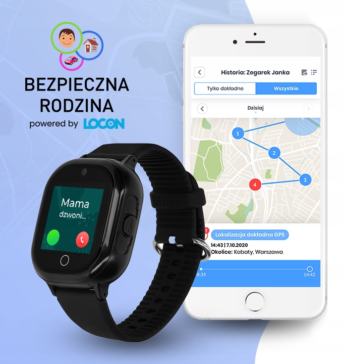 SMARTWATCH DLA DZIECI ZEGAREK APARAT GPS SIM PL Obsługiwane systemy operacyjne iOS
