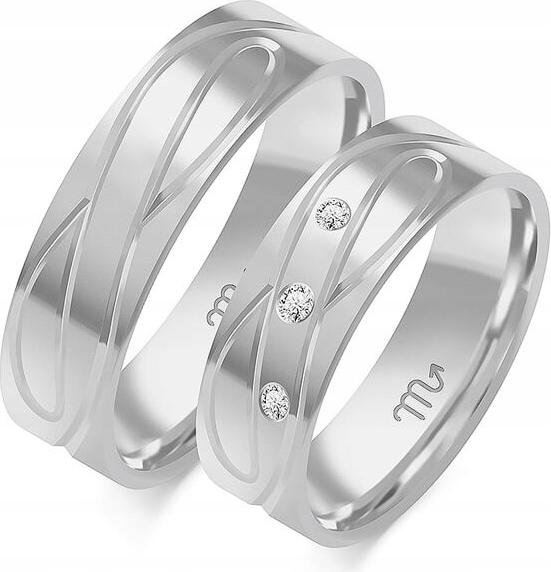 Bílé zlaté svatební pro pár 585r 32 33 34, módní svatební kolekce