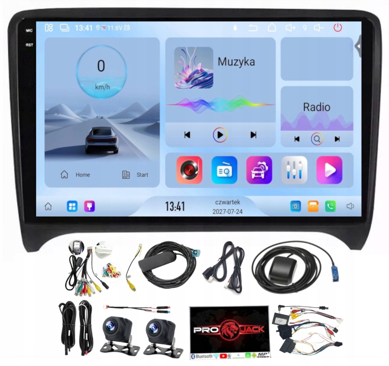 Rádio Navigácia Carplay Gps Android Audi Tt 8J 2006-12 4GB 64GB Sim