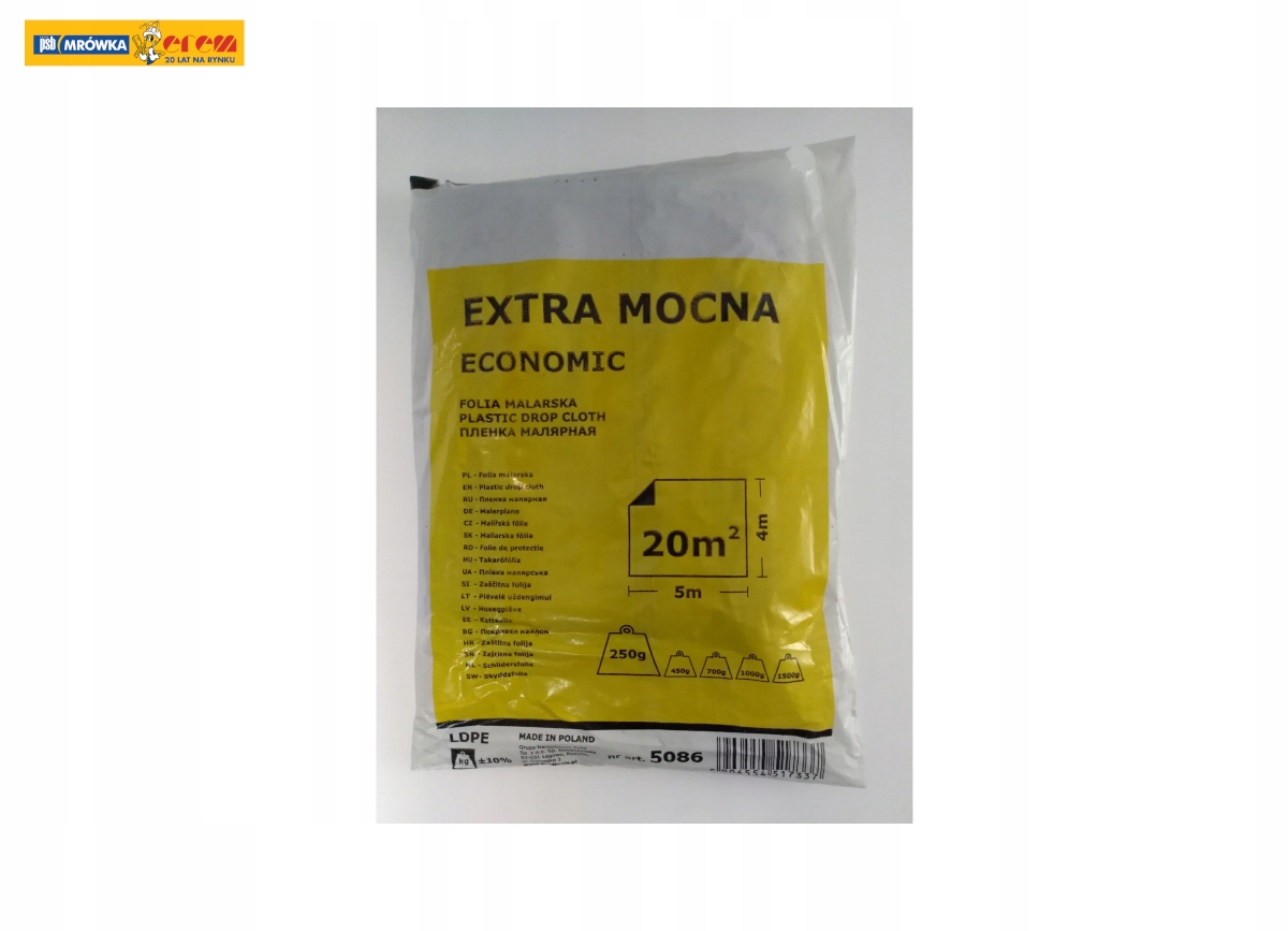 

Folia malarska Extra Mocna Economic 20m2 Solid