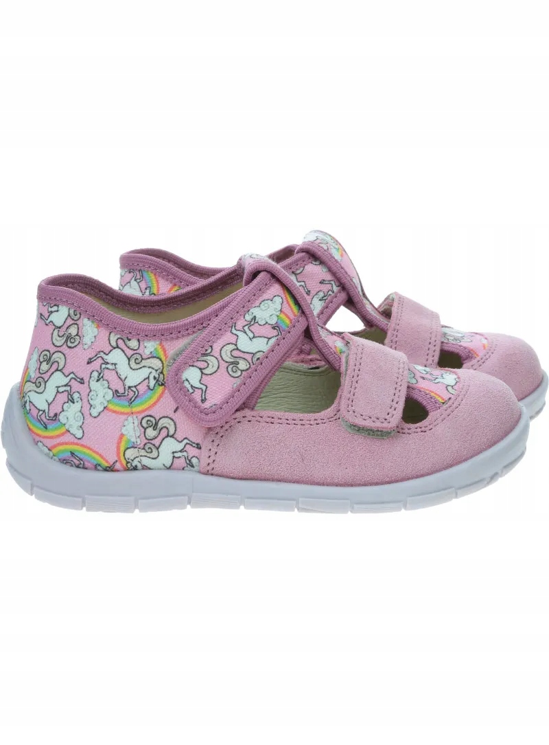 Froddo G1700412-8 White/pink kapcie dziewczęce na rzepy roz. 21