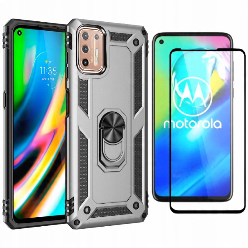 

Etui Pancerne Ring Nx Do Moto G9 Plus + Szkło