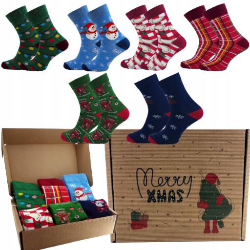 Dámské Bavlněné Ponožky Vánoční Ponožky Jako Dárek Sada 35-37