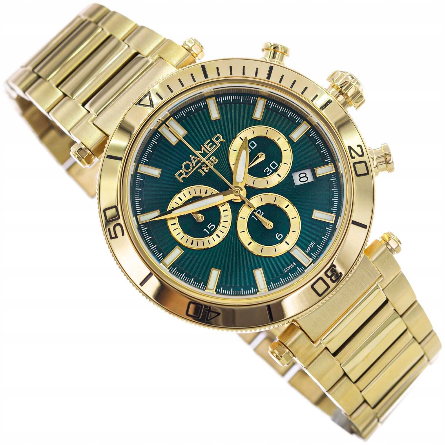 Pánské Hodinky Roamer Toscana 994837 48 75 20 Chronograf Datumovka Náramek
