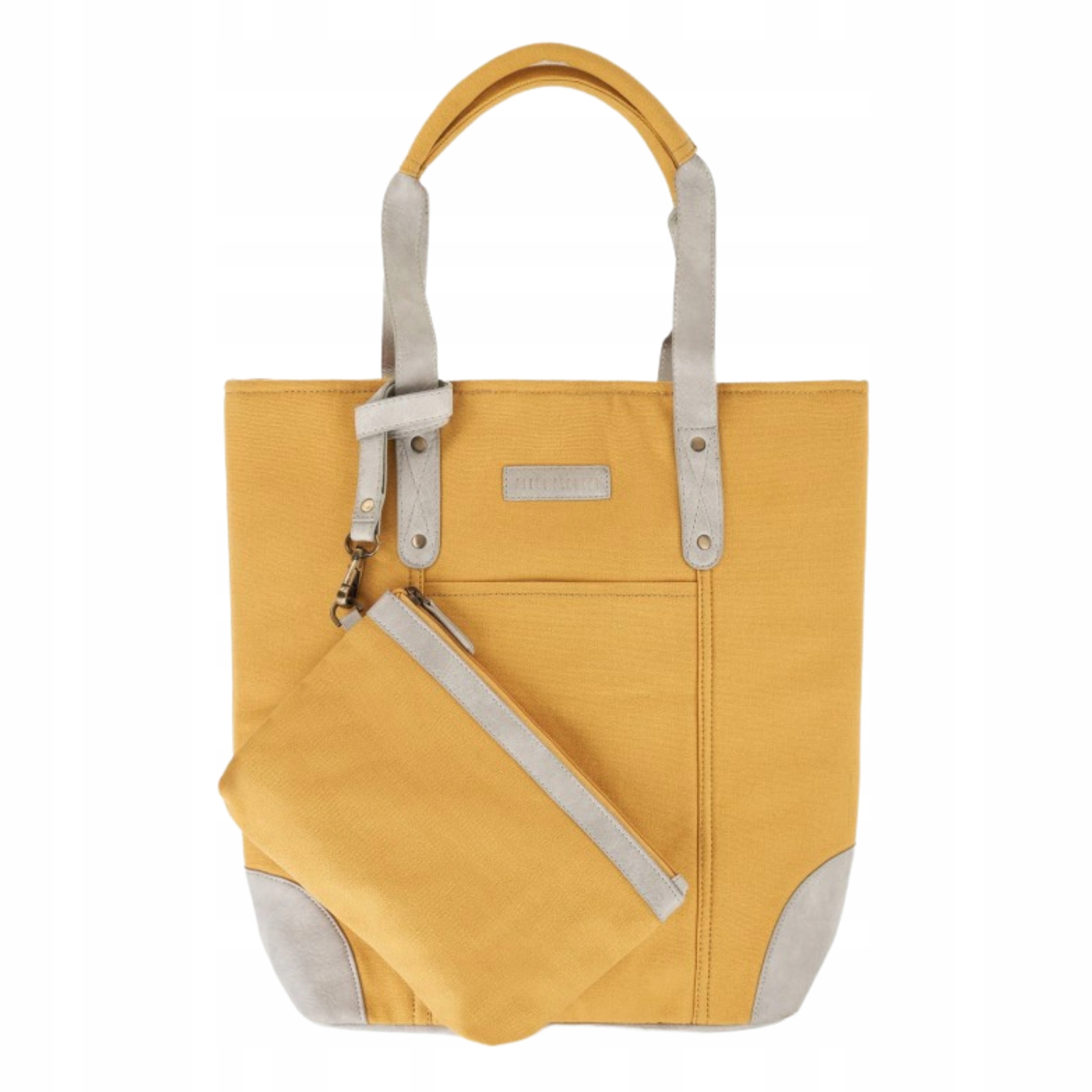 Dámská nákupní taška s kosmetikou Bavlna Koža Eco Paolo Peruzzi Žlutá