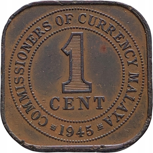 53422. Malaje, 1 cent, 1945r.