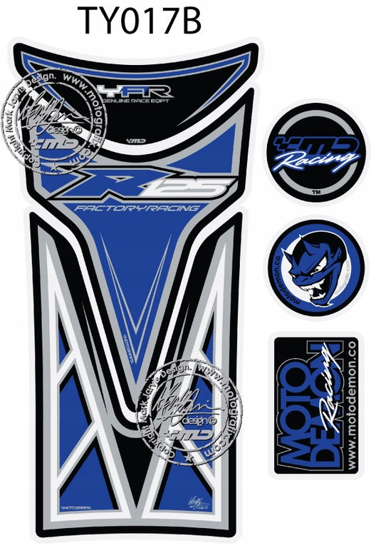 MOTOGRAFIX TANKPAD YAMAHA R125 2008 YZF TY017B