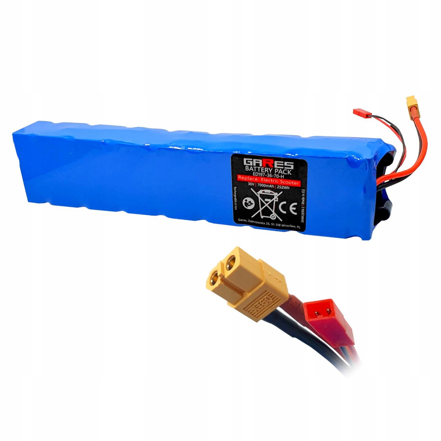 Bateria Akumulator do Hulajnogi Elektrycznej 36V 7Ah 7000mAh wtyczka XT60