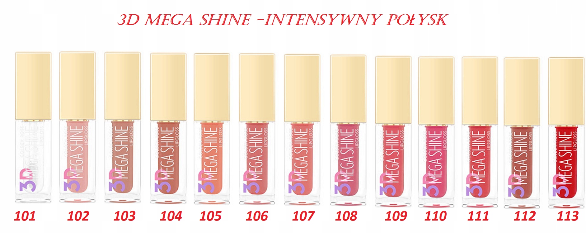 Golden Rose Błyszczyk do ust 3D Mega Shine 101 Marka Golden Rose