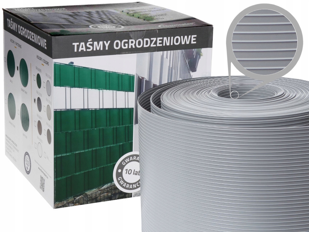 Taśma Ogrodzeniowa Polipropylenowa Thermoplast Smart 19x26m Szara Uv