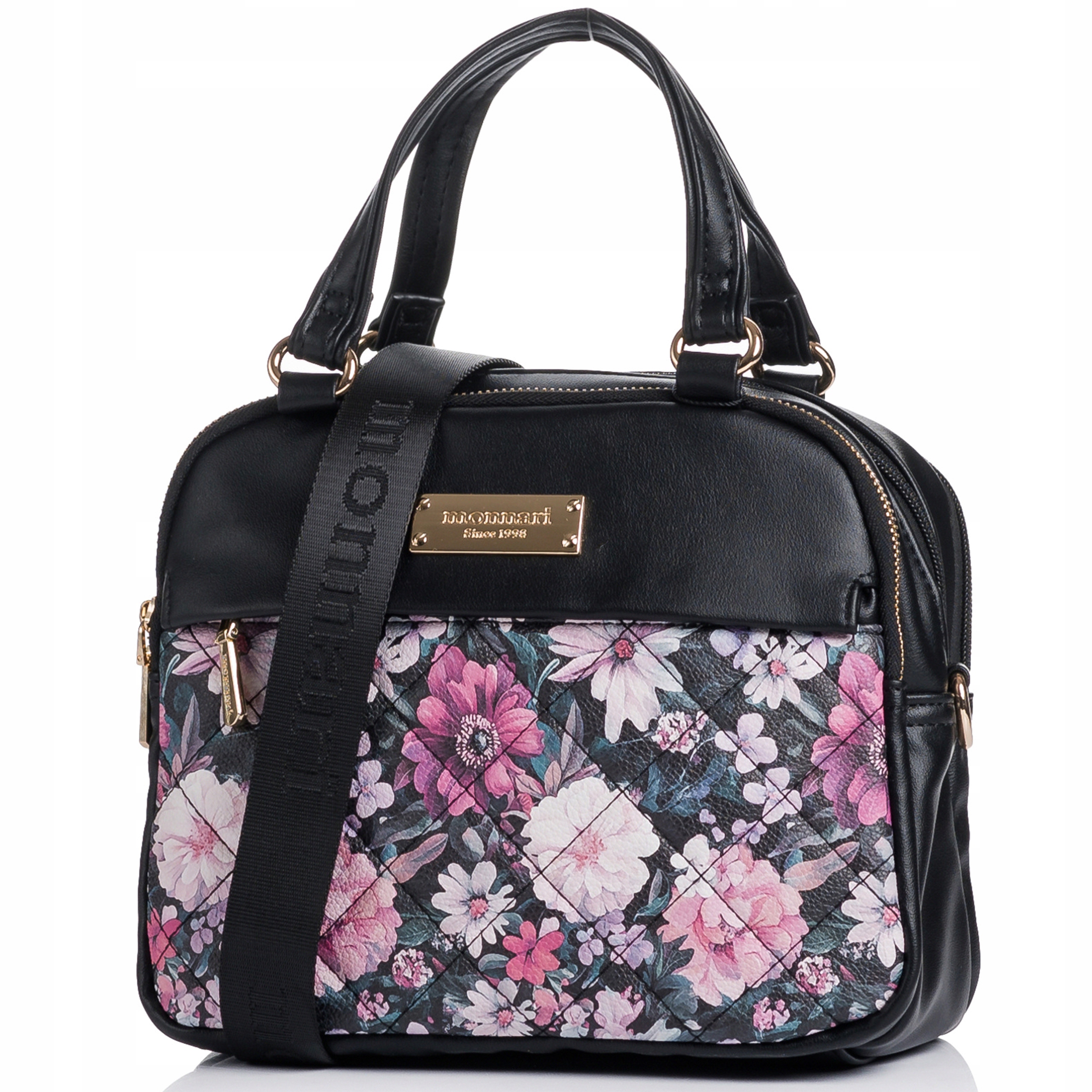 Сумка-мессенджер MONNARI стеганая спортивная вместительная 3 отделения Черная