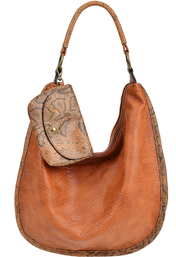 

Mandoline Torebka damska skóra worek A4 na ramię