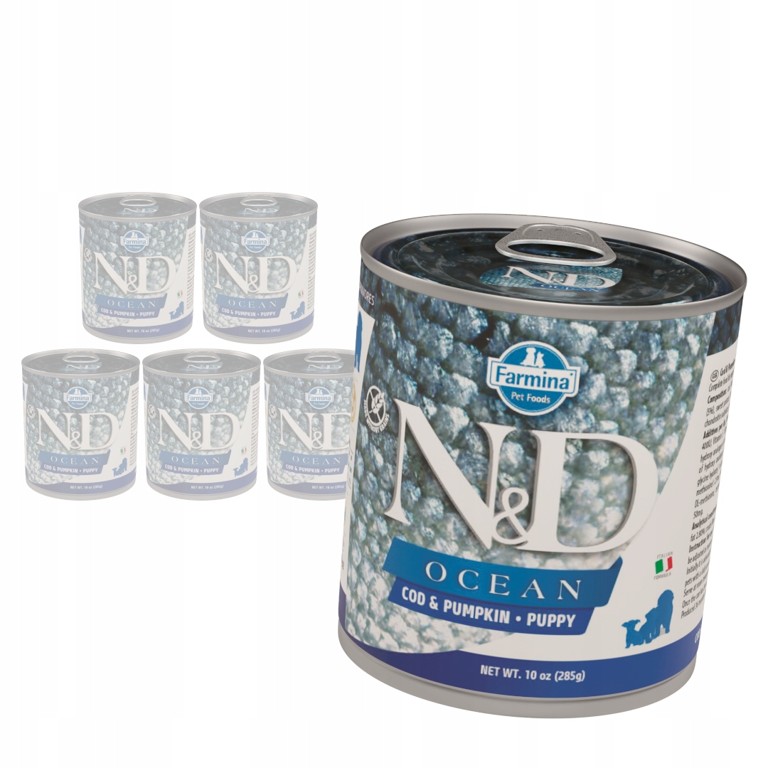 Levně Farmina N&d Dog Ocean Puppy 6x285g Vlhké Krmivo pro štěňata Příčesek a dýně