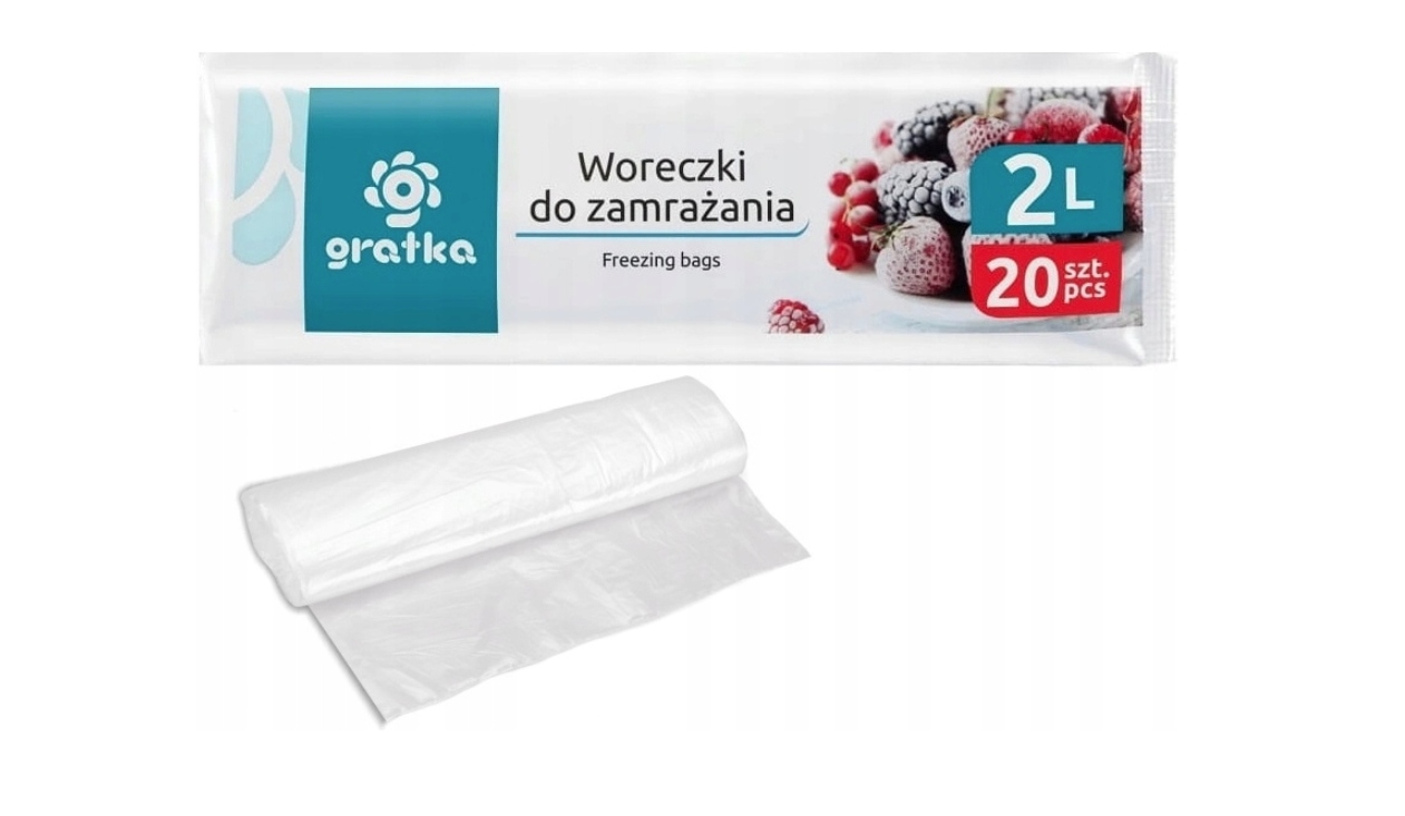 GRATKA WORECZKI DO ZAMRAŻANIA 2l 20szt 20x28cm EAN (GTIN) 5906900102293