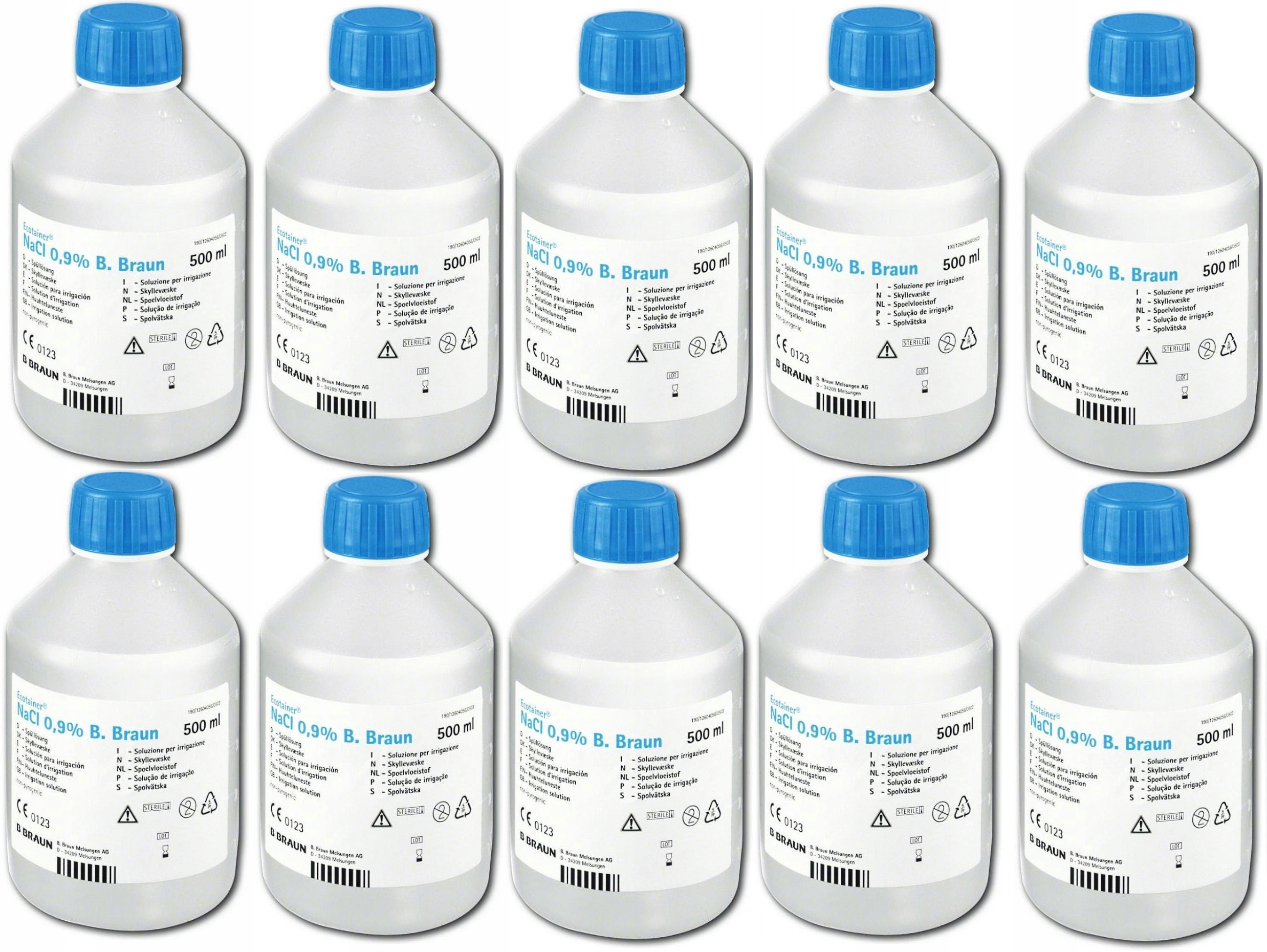

10X500ml Sól fizjologiczna 0,9% B.braun Econtainer