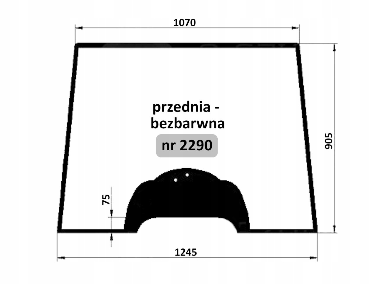 ПЕРЕДНЕЕ СТЕКЛО MASEEY FERGUSON 3821746M1