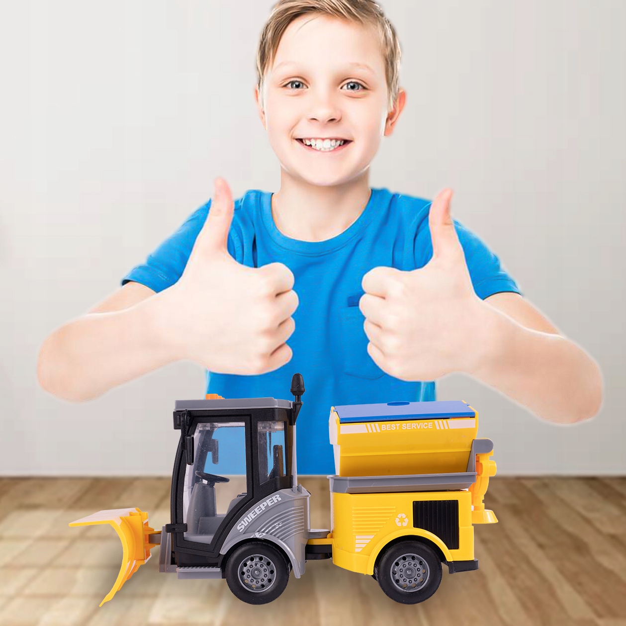 AUTO CIĘŻARÓWKA PŁUG PIASKARKA ULICZNA DŹWIĘK LED Wiek dziecka 3 lata +