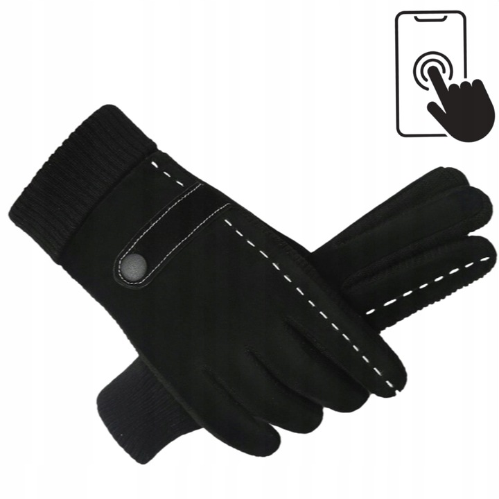 RĘKAWICZKI ZIMOWE MĘSKIE DAMSKIE RĘKAWICE NARCIARSKIE GRUBE CIEPŁE DOTYKOWE