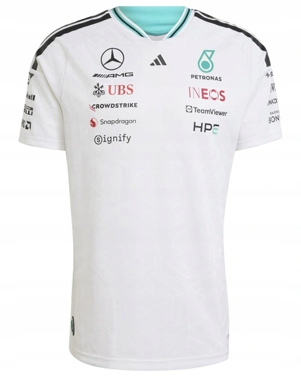 Tričko Mercedes-AMG Petronas F1 adidas 2026 Authentic Bílá vel. L