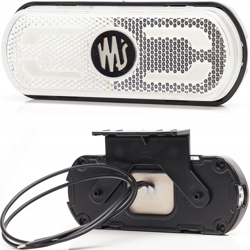 LAMPA OBRYSOWA POZYCYJNA PRZEDNIA BIAŁA PROSTOKĄTNA UNIWERSALNA WAŚ