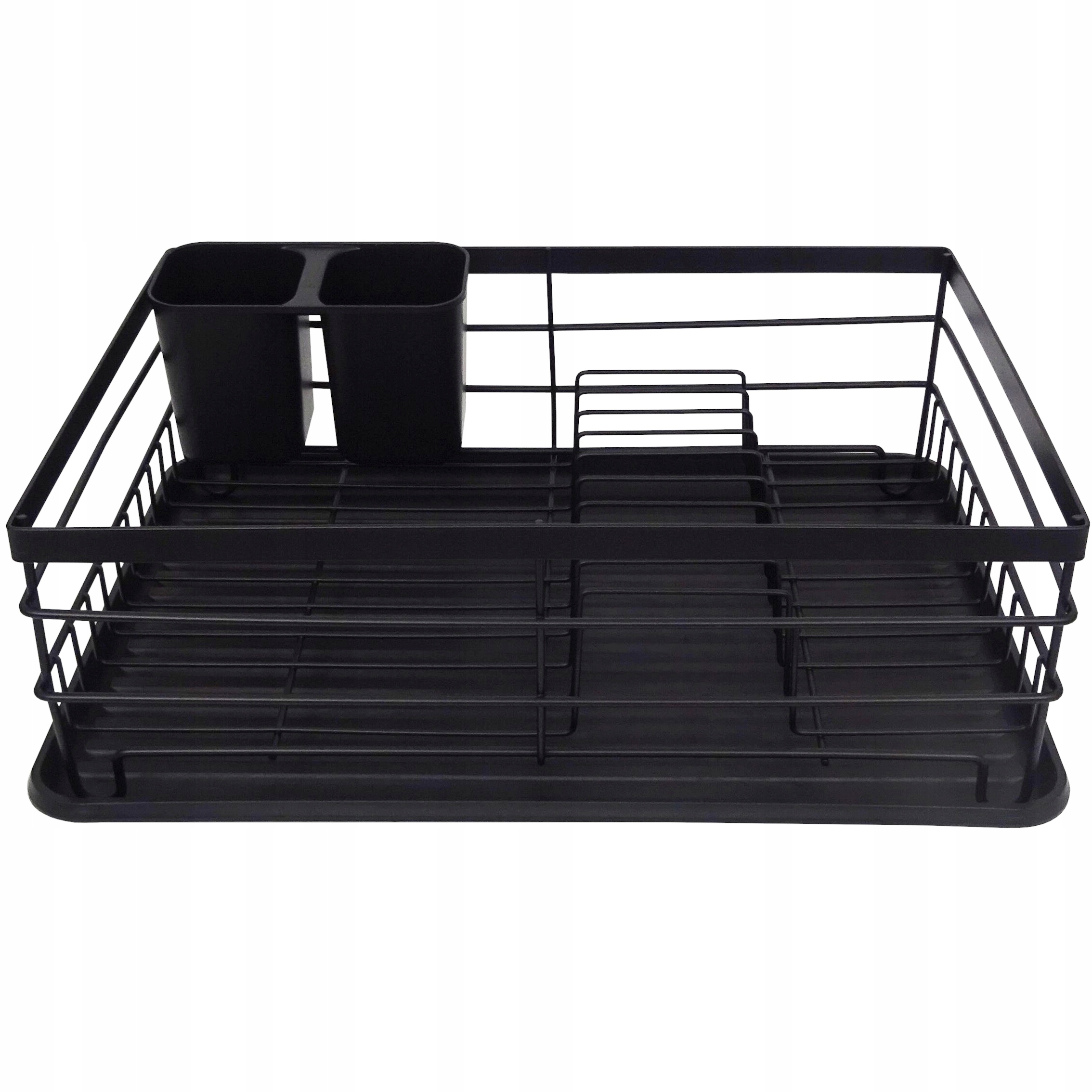 DUŻA SUSZARKA DO NACZYŃ Z OCIEKACZEM NA TALERZE SZTUĆCE I KUBKI Typ jednopoziomowa