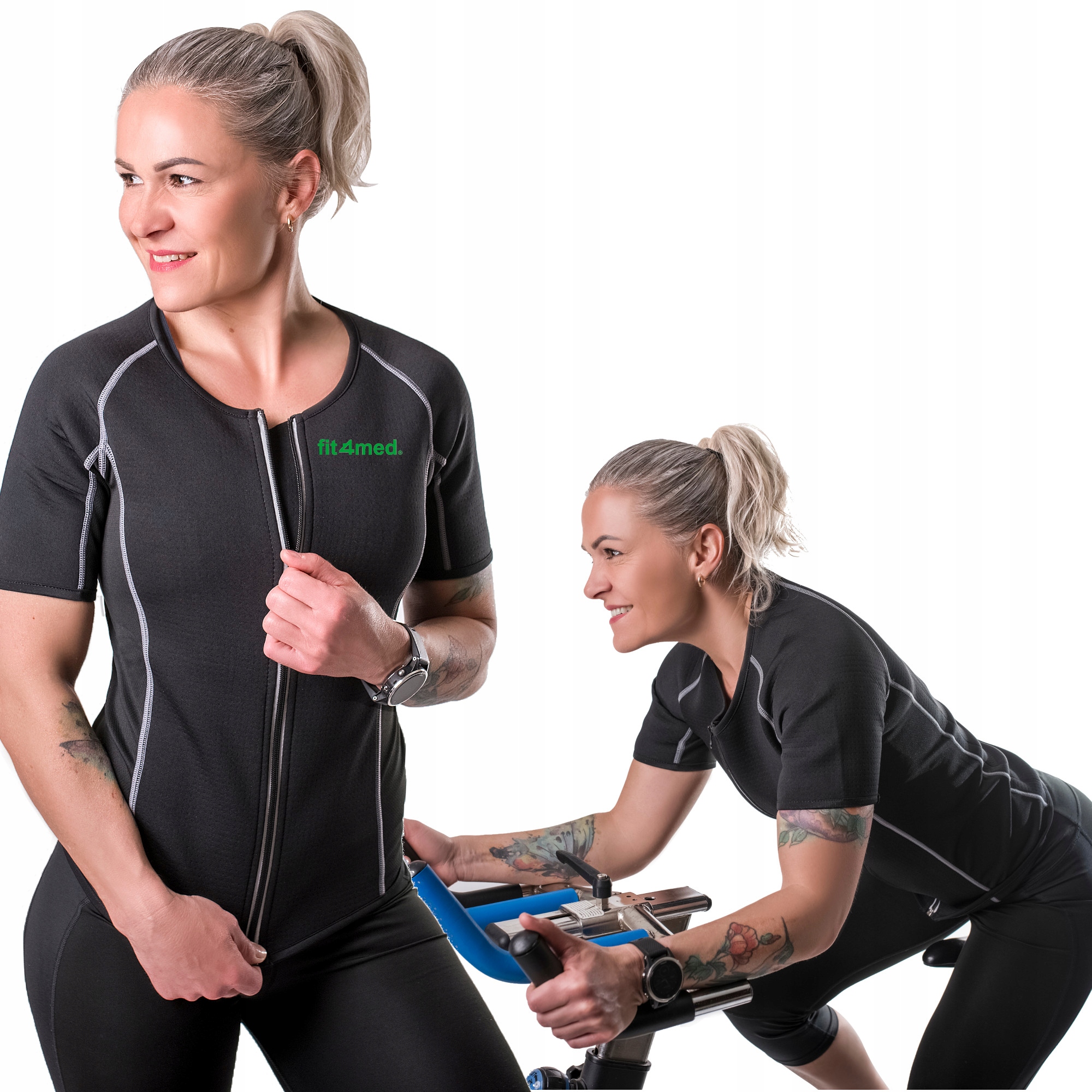 Dámské Neoprenové tričko pro fitness cvičení při běhu FIT4MED Zámek Odrazky