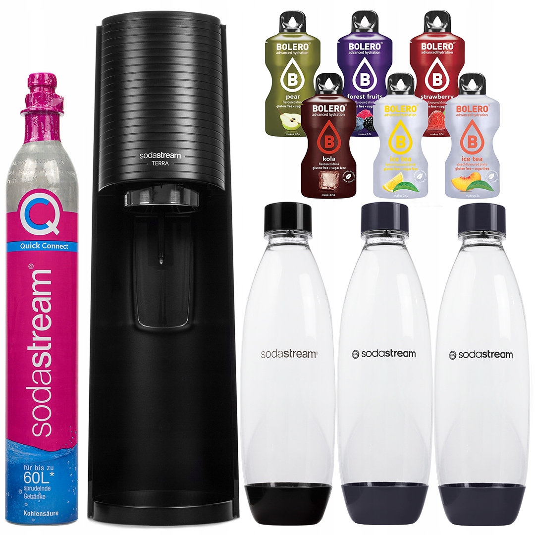 Výrobník Sody Na Perlivou Vodu Sodastream Terra Black 2x Láhev Deep Blue