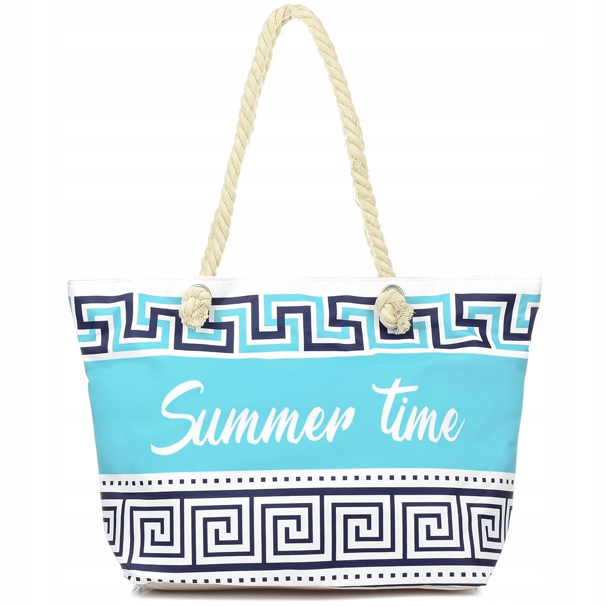 

Duża torba plażowa torebka summer lekka błękitna