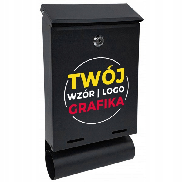 Poštovní Schránka Na Dopisy Tuba Černá Tvůj Vzor Logo Grafika Perso Nápis