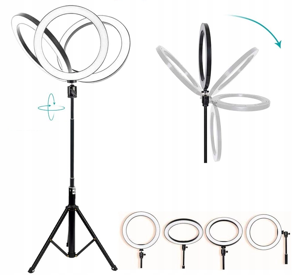 Lampa Pierścieniowa LED 100W STATYW 220CM Z PILOTEM BLUETOOTH BT DO ZDJĘC Marka Interlook