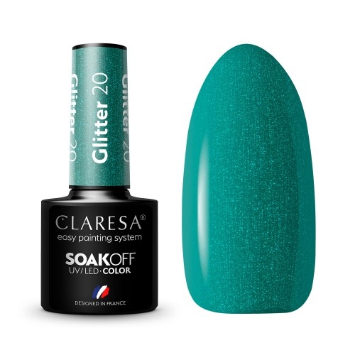 

Claresa Lakier Hybrydowy Glitter nr20 5ml Hybryda