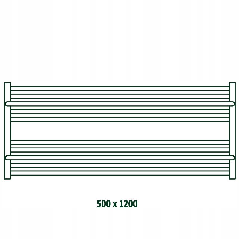 poziomy grzejnik łazienkowy Lima 50 x 120 kolory Kolor szary